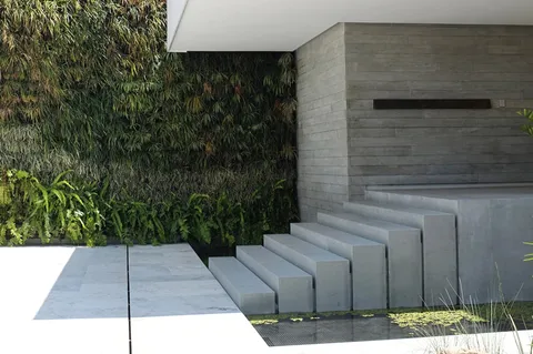 Vista general del proyecto Casa Vallarta para Ezequiel Farca + Cristina Grapín en concreto GFRC