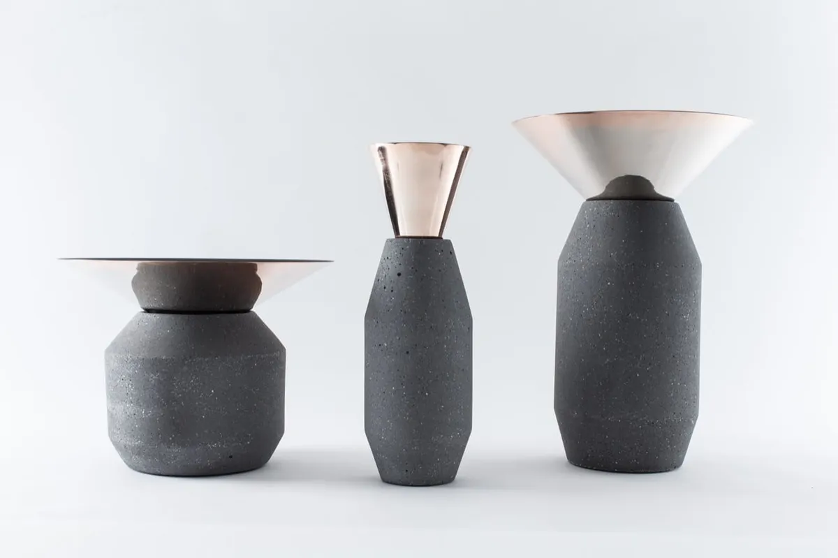 Jarrón Radial por Manuel Bañó + Iván Zúñiga — producto de concreto GFRC