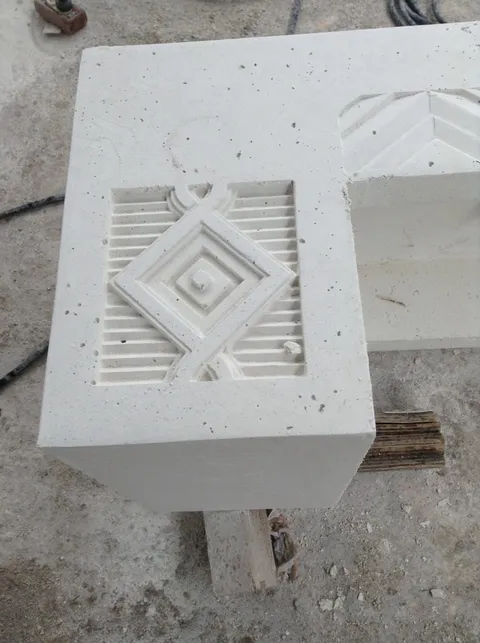 Detalle de instalación — Templo de Quetzaltenango, acabado Martelinado